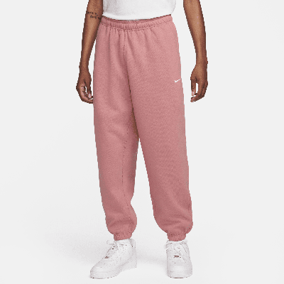 Nike Men's Solo Swoosh Fleece Pants In Pink