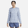 Nike Dri-fit Swift Element Uv Crew Neck Top In Blue
