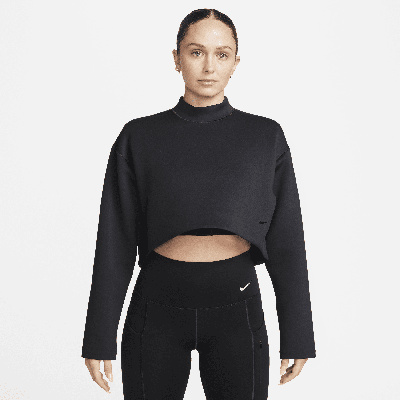 Nike Prima Futuremove Oversize Dri-fit Crop Sweatshirt In Black