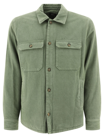 Apc A.p.c. Alessio Overshirt In Green