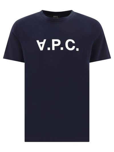 Apc Vpc Organic Cotton T-shirt In Blue