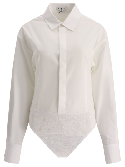 ALAÏA ALAÏA POPLIN BODY SHIRT