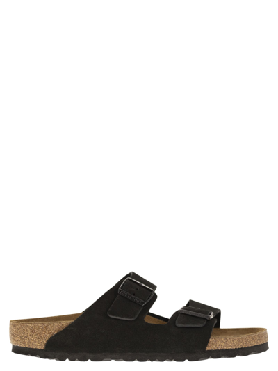 Birkenstock Arizona Suede Sandals In Black