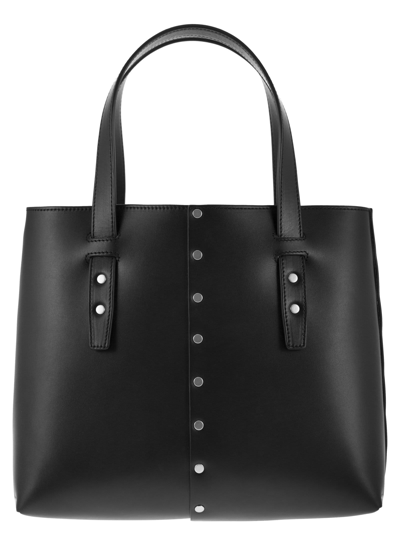 Fabiana Filippi Leather And Studded Tote Bag In Black