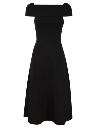 Fabiana Filippi Midi Dress With Straight Neckline In Black