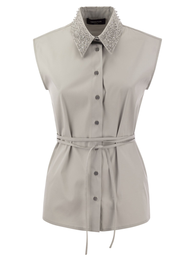 FABIANA FILIPPI FABIANA FILIPPI SLEEVELESS SHIRT WITH BELT