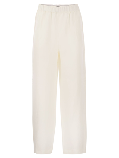 FABIANA FILIPPI FABIANA FILIPPI VISCOSE AND LINEN JOGGING TROUSERS