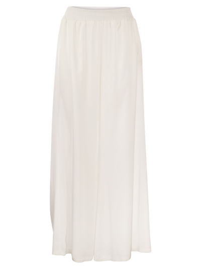 Fabiana Filippi Wide Viscose Trousers In White