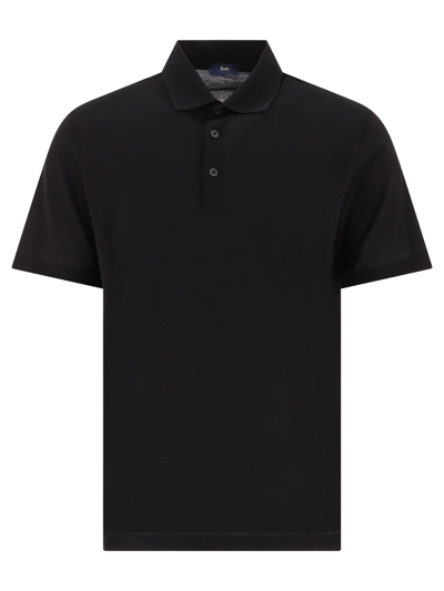 Herno Crêpe Jersey Polo Shirt In Black