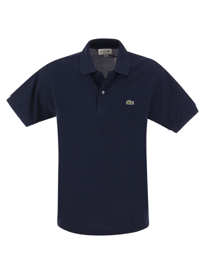 Lacoste Classic Fit Cotton Pique Polo Shirt In Blue
