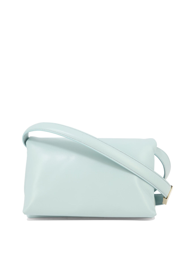 Marni Small Prisma Leather Shoulder Bag In Blue