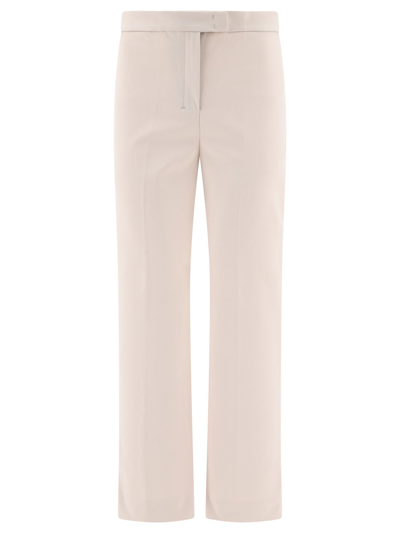 Max Mara S Conico Stretch Cotton Trousers In White