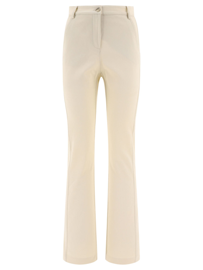 Pinko Flared Tricotine Trousers In White
