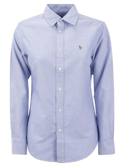 Polo Ralph Lauren Polo Pony-embroidered Cotton Shirt In Blue