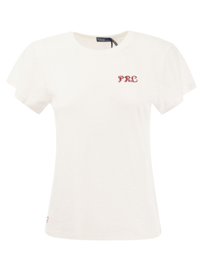 POLO RALPH LAUREN POLO RALPH LAUREN CREW NECK T SHIRT WITH EMBROIDERY