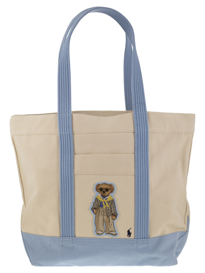 POLO RALPH LAUREN POLO RALPH LAUREN POLO BEAR CANVAS TOTE