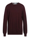 Gran Sasso Man Sweater Burgundy Size 48 Virgin Wool In Red