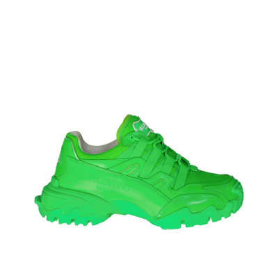 Valentino Garavani Leather Sneakers In Green