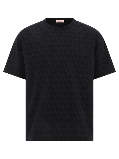 Valentino T Shirt With Toile Iconographe All Over Print In Black