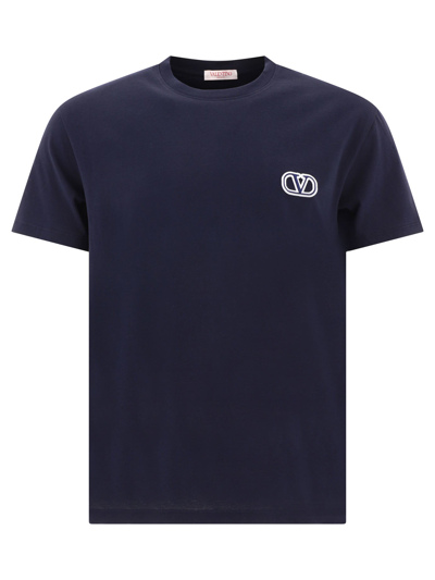 Valentino Cotton T-shirt In Blue