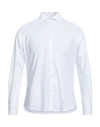 Portofiori Man Shirt White Size 17 Cotton, Elastane