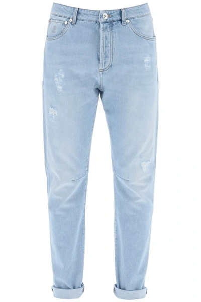 BRUNELLO CUCINELLI LEISURE FIT JEANS WITH TAPERED CUT