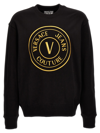 VERSACE JEANS COUTURE LOGO EMBROIDERY SWEATSHIRT BLACK