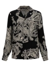 BALMAIN PAISLEY PRINT SHIRT SHIRT, BLOUSE WHITE/BLACK