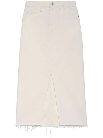 Frame The Midaxi Skirt In White