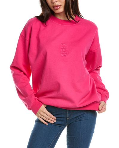 Frankies Bikinis Bennie Crewneck Sweatshirt In Pink