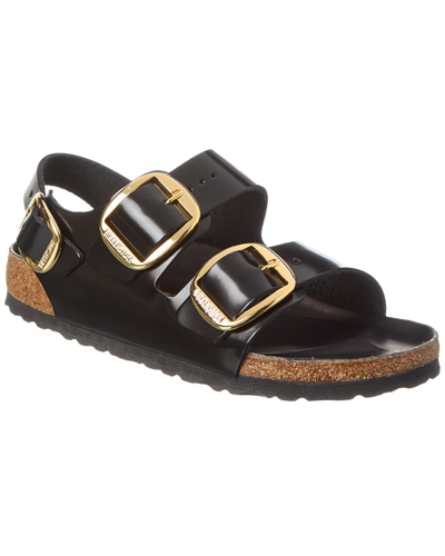 Birkenstock Women's Milano High Shine Big Buckle Sandals In Black