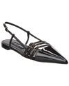 Dolce & Gabbana Patent Leather Slingback Ballet Flats In Black