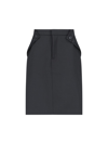 Coperni Stretch Polyester Blend Skirt With Back Vent In Black