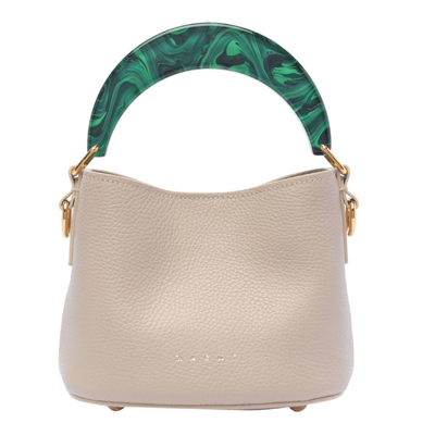 Marni Small Venice Hobo Bag In Beige