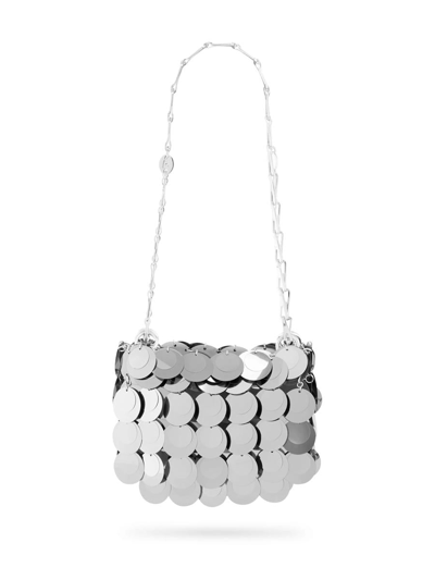 Rabanne Mini Sparkle Bag In Grey