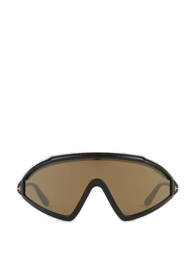 Tom Ford Eyewear Lorna Shield Frame Sunglasses In Black