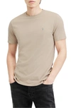 Allsaints Brace Brushed Cotton Contrast T-shirt In Tinted Grey
