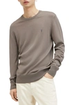 Allsaints Mode Slim Fit Wool Sweater In Cool Grey