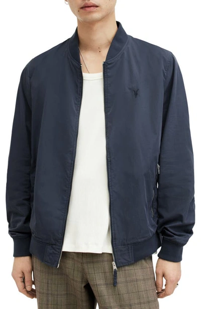 Allsaints Bassett Bomber Jacket In Sur Blue