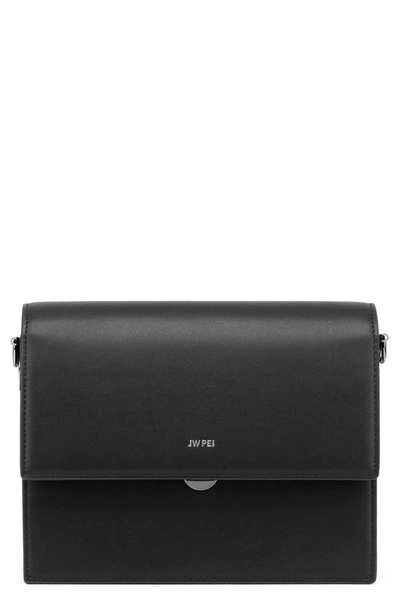 Jw Pei Mini Flap Faux Leather Crossbody Bag In Black