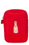 Bloc Bags Mini Champagne Cosmetics Bag In Red