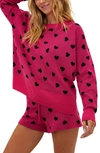 BEACH RIOT CALLIE HEART CREWNECK SWEATER