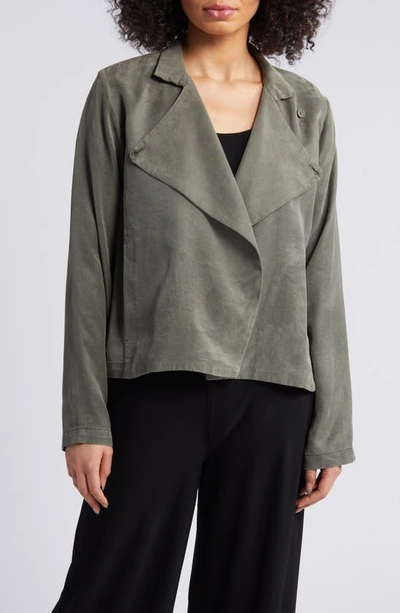 Eileen Fisher Open Front Jacket In Grove