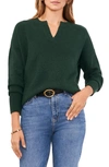 Vince Camuto Drop Shoulder V-neck Sweater In Windsor Moss