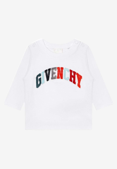 Givenchy Babies' Logo-patch Cotton T-shirt In White