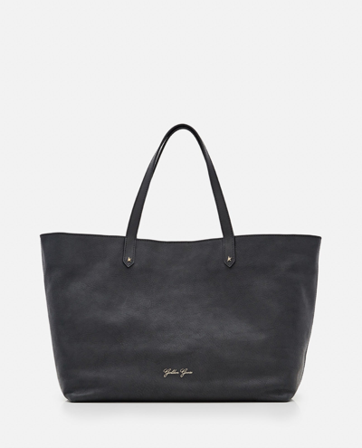 Golden Goose Pasadena Leather Shopping Bag In Black