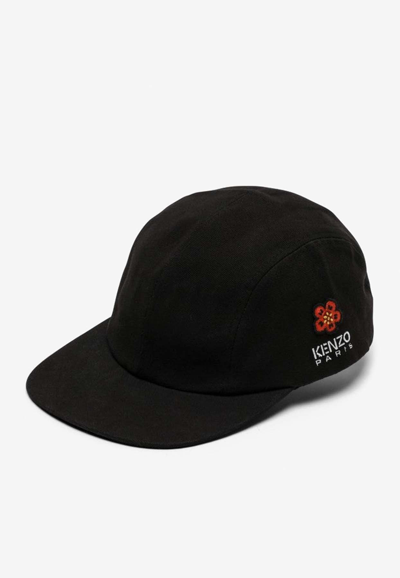 Kenzo Boke Embroidered Cotton Baseball Hat In Black