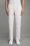 Reiss Ecru Santorinielaxed Tapered Jeans In Ecru