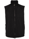 BRIONI BLUE ZIP UP COTTON GILET