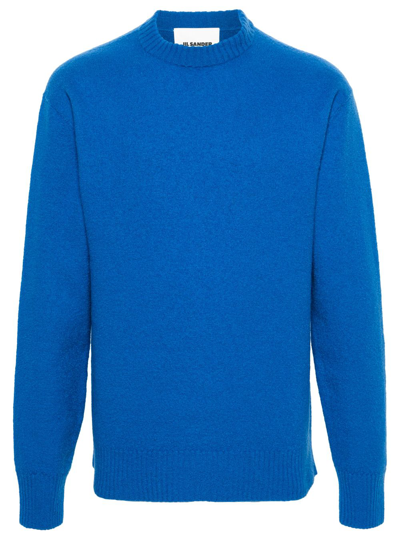 Jil Sander Crew-neck Wool Jumper In Blue